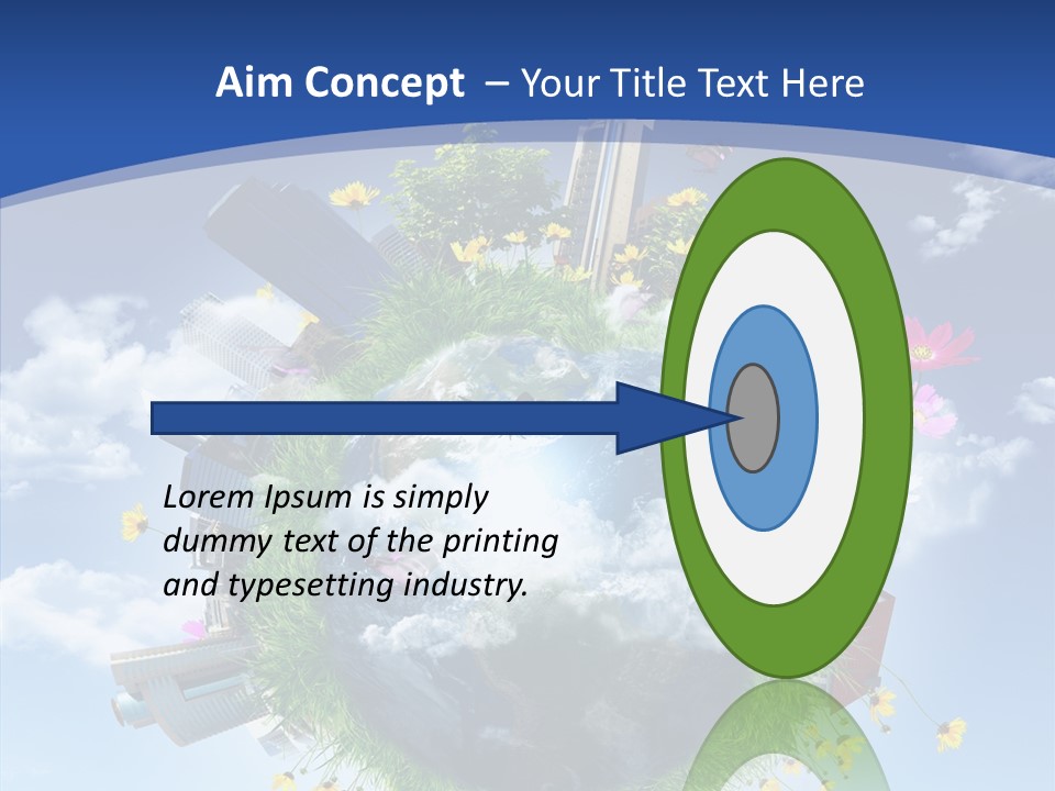 Blue Sunlight Sphere PowerPoint Template