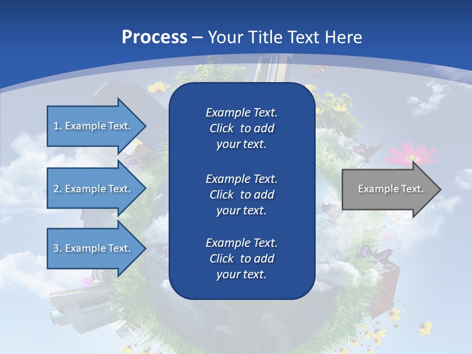 Blue Sunlight Sphere PowerPoint Template