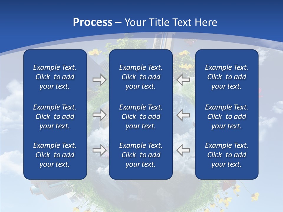 Blue Sunlight Sphere PowerPoint Template