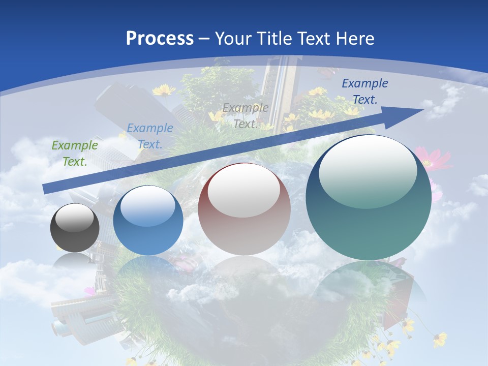 Blue Sunlight Sphere PowerPoint Template