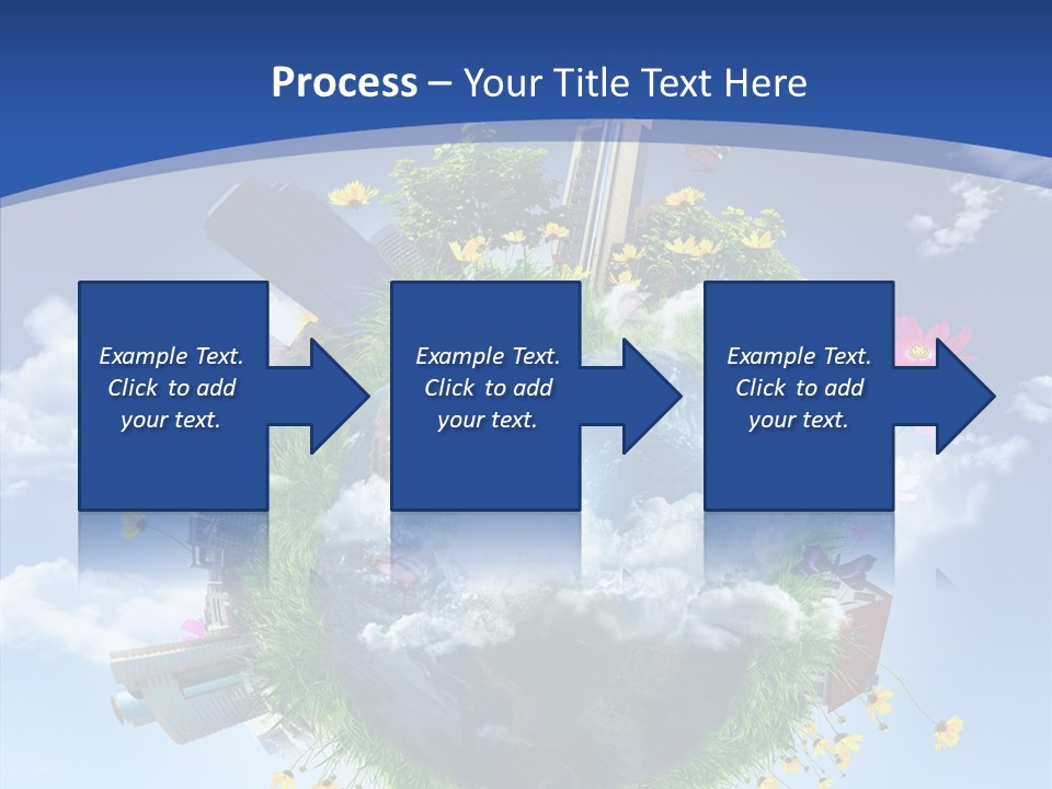 Blue Sunlight Sphere PowerPoint Template