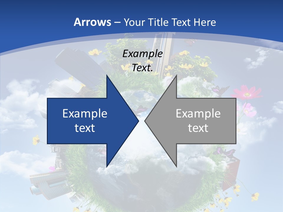 Blue Sunlight Sphere PowerPoint Template