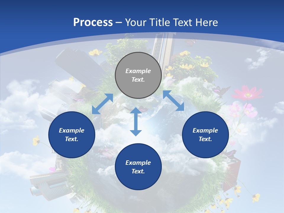 Blue Sunlight Sphere PowerPoint Template
