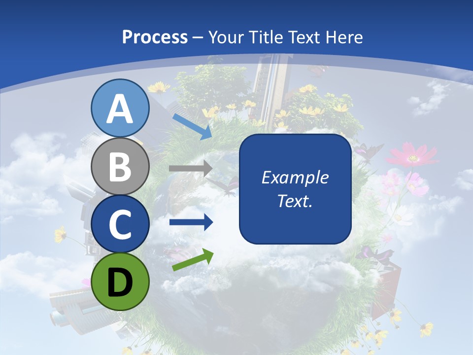Blue Sunlight Sphere PowerPoint Template