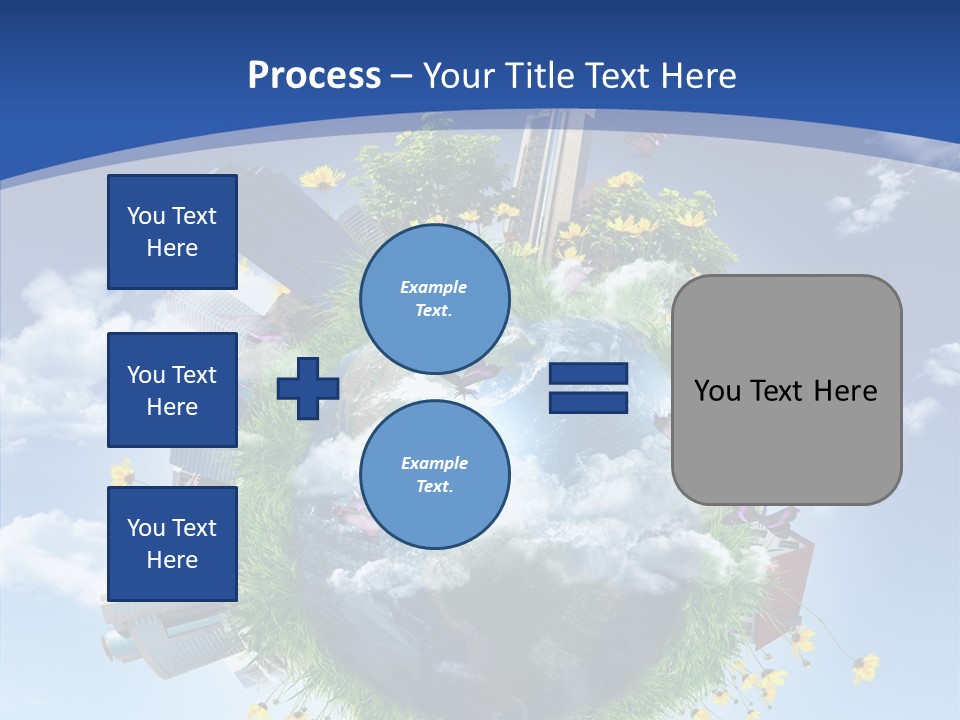 Blue Sunlight Sphere PowerPoint Template