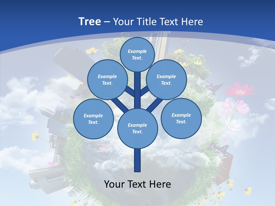 Blue Sunlight Sphere PowerPoint Template