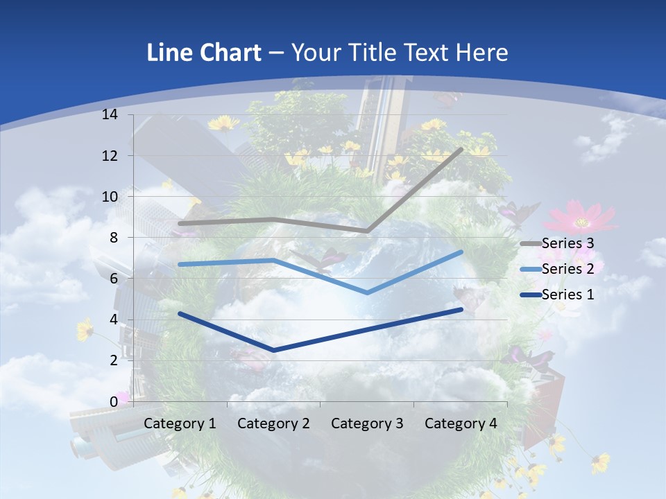 Blue Sunlight Sphere PowerPoint Template