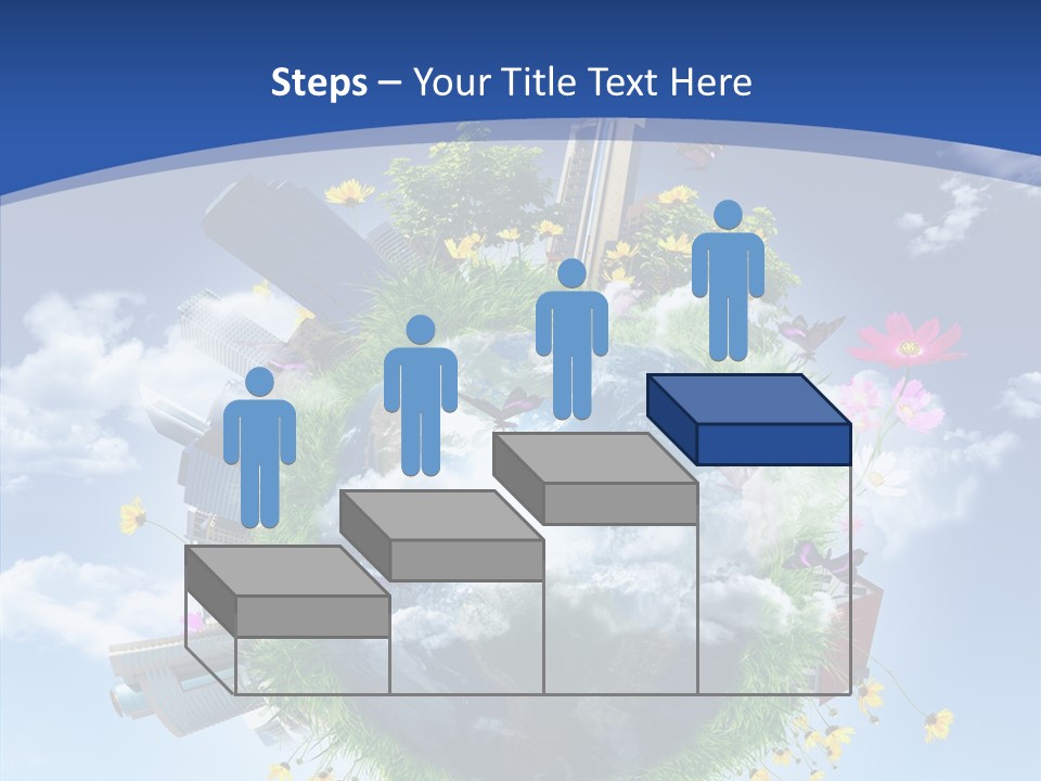 Blue Sunlight Sphere PowerPoint Template