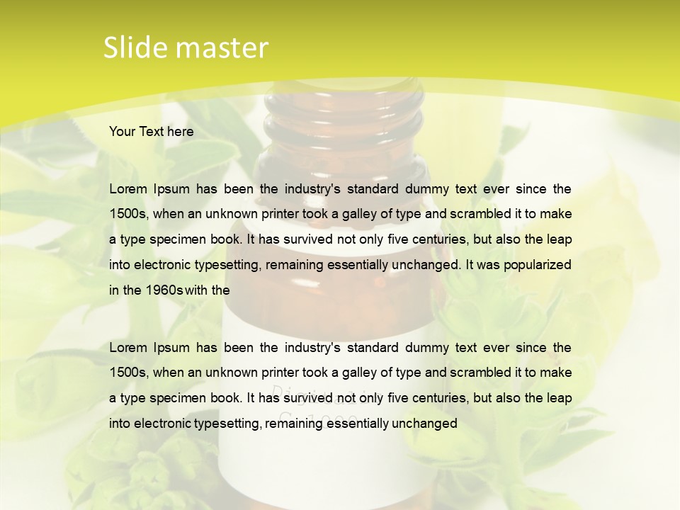 Concept Alternative Medicine Bottle PowerPoint Template