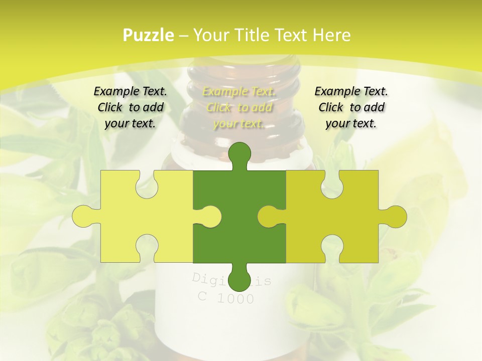 Concept Alternative Medicine Bottle PowerPoint Template