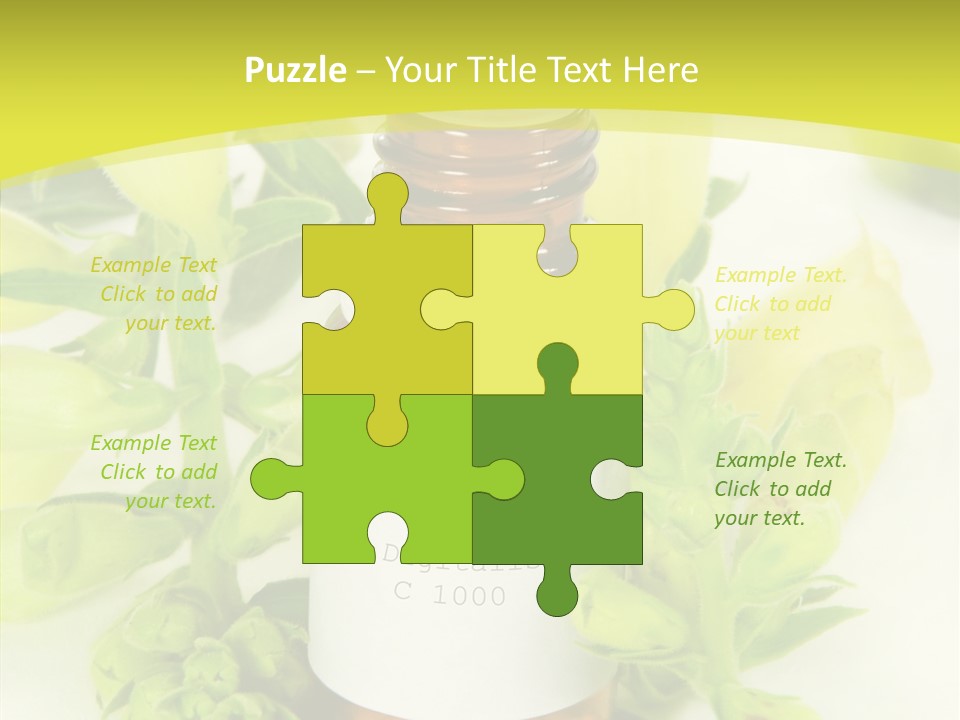 Concept Alternative Medicine Bottle PowerPoint Template