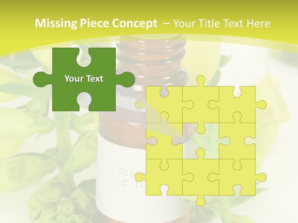 Concept Alternative Medicine Bottle PowerPoint Template
