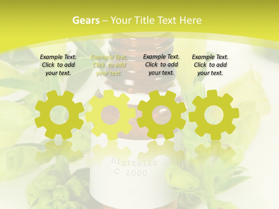 Concept Alternative Medicine Bottle PowerPoint Template