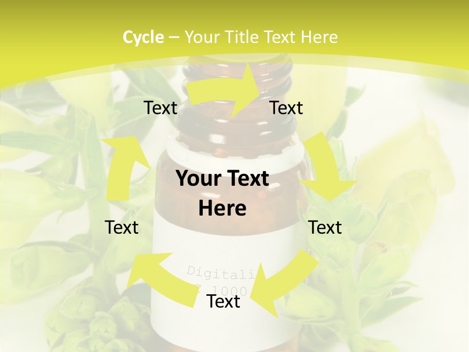 Concept Alternative Medicine Bottle PowerPoint Template