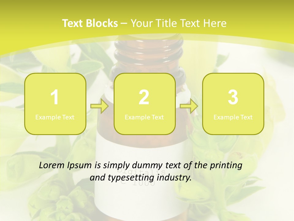 Concept Alternative Medicine Bottle PowerPoint Template