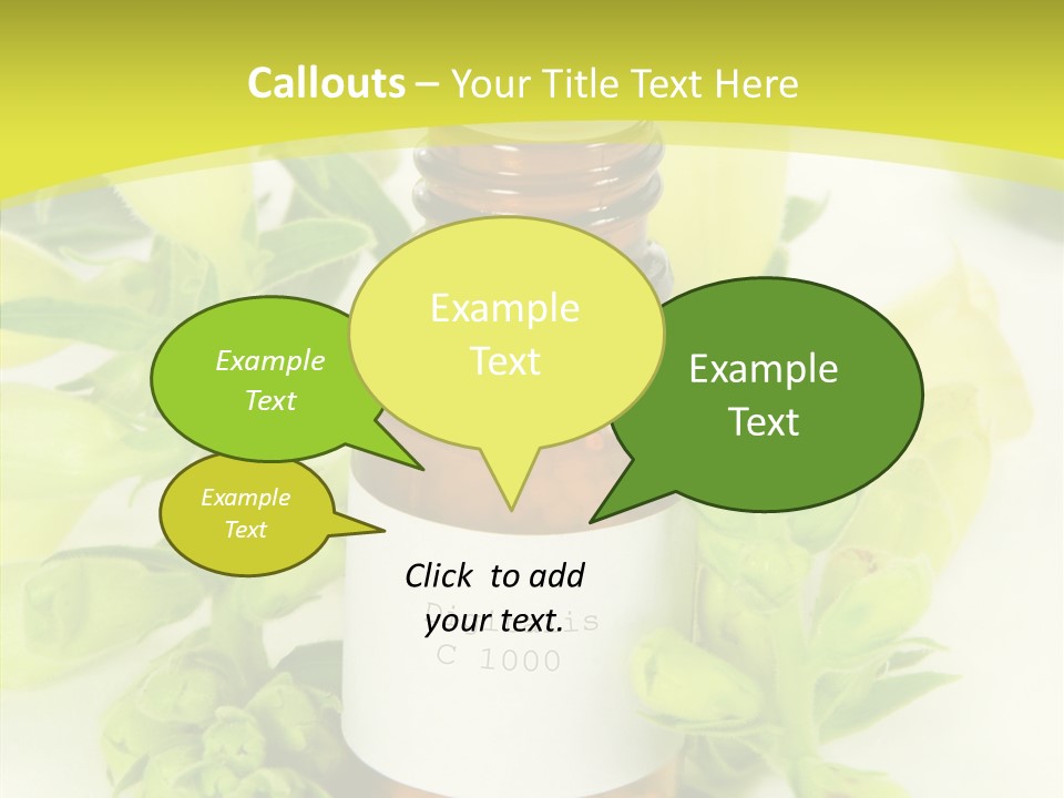 Concept Alternative Medicine Bottle PowerPoint Template