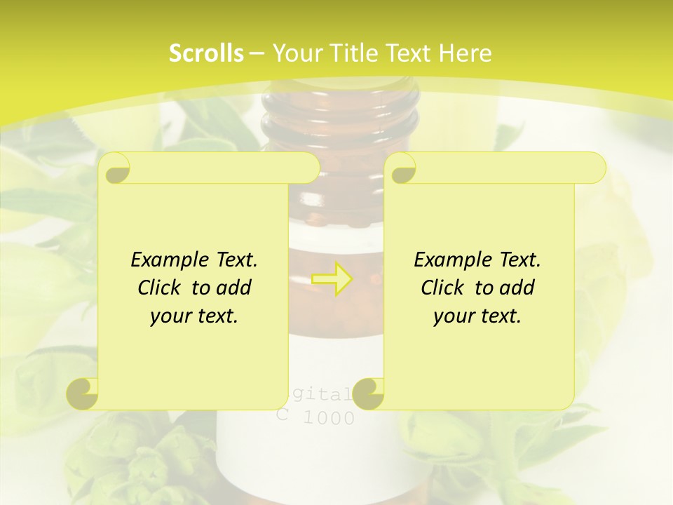 Concept Alternative Medicine Bottle PowerPoint Template