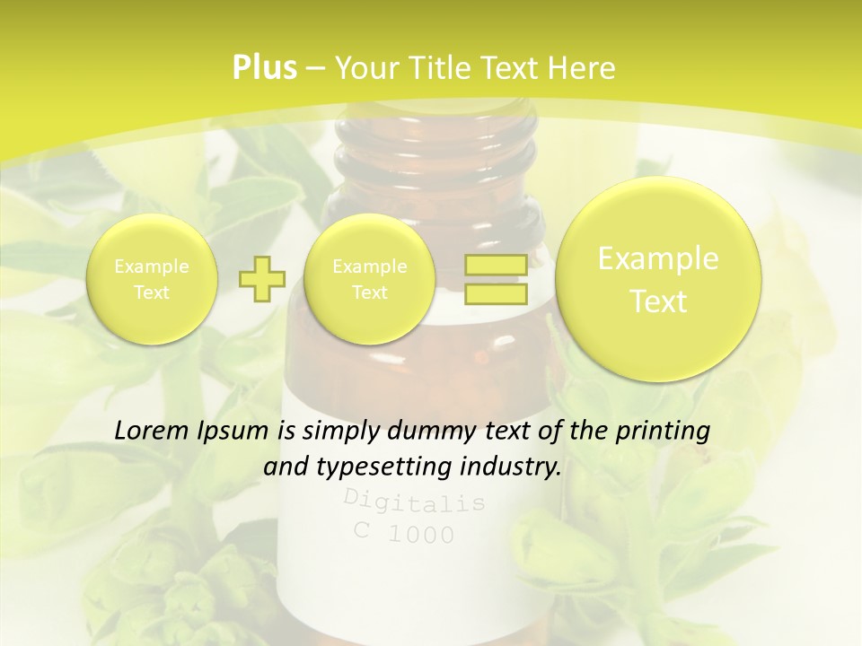 Concept Alternative Medicine Bottle PowerPoint Template