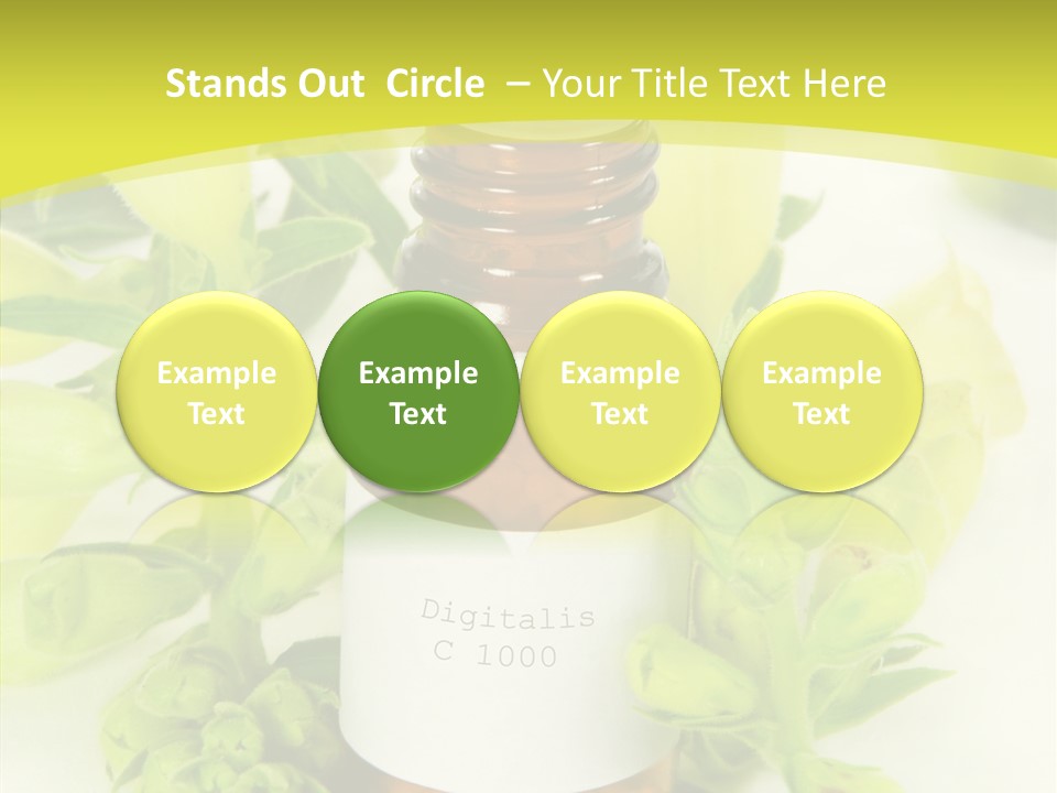 Concept Alternative Medicine Bottle PowerPoint Template