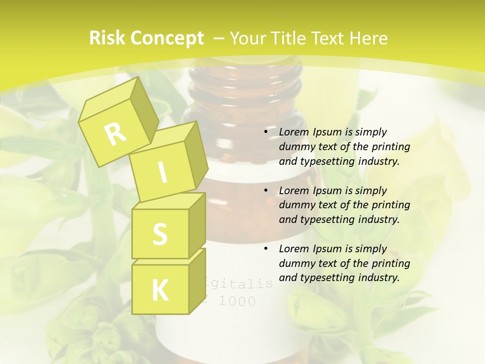 Concept Alternative Medicine Bottle PowerPoint Template