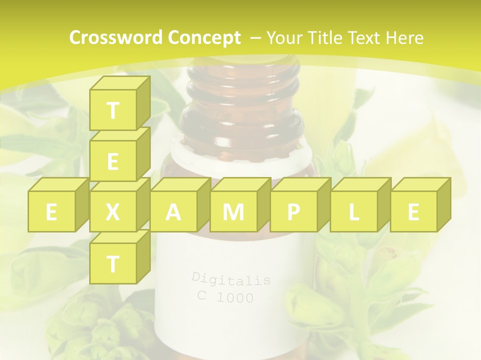 Concept Alternative Medicine Bottle PowerPoint Template