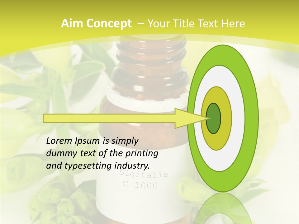 Concept Alternative Medicine Bottle PowerPoint Template