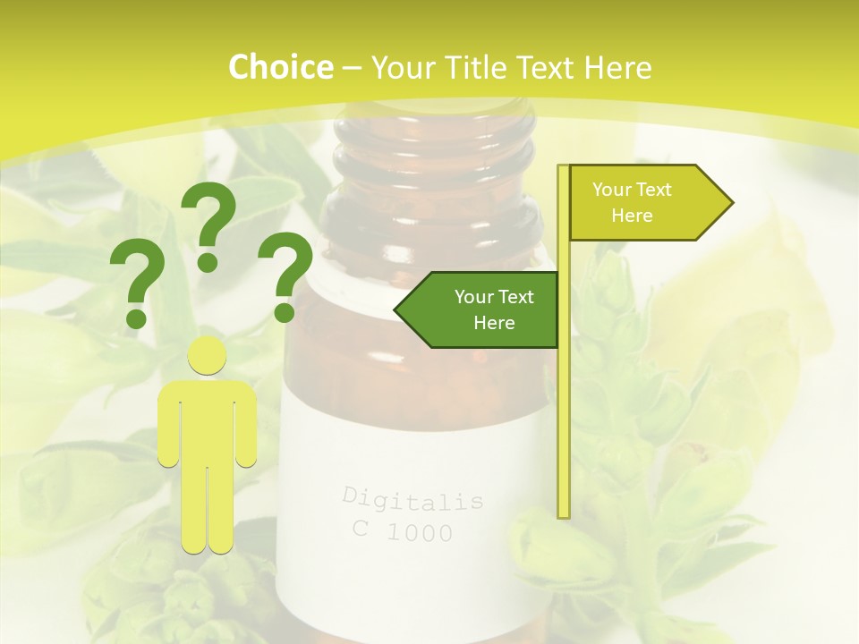 Concept Alternative Medicine Bottle PowerPoint Template