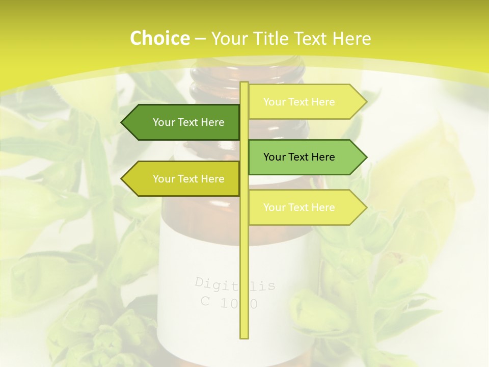 Concept Alternative Medicine Bottle PowerPoint Template
