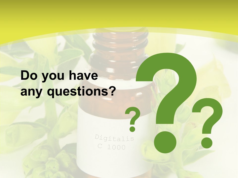 Concept Alternative Medicine Bottle PowerPoint Template