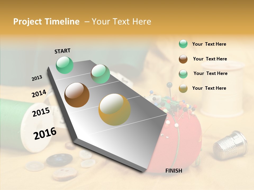 Pad Craft Pin PowerPoint Template