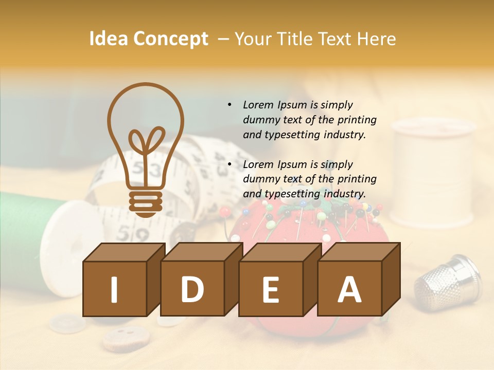 Pad Craft Pin PowerPoint Template