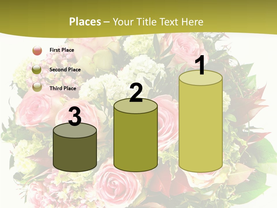 Roses Thank Arrangement PowerPoint Template