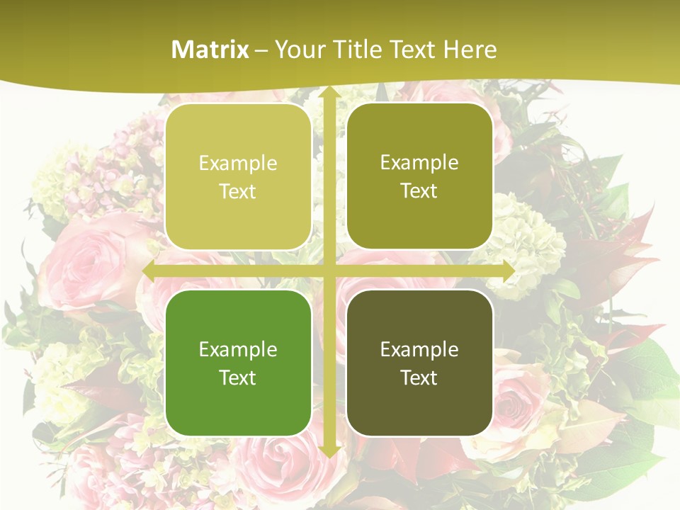 Roses Thank Arrangement PowerPoint Template