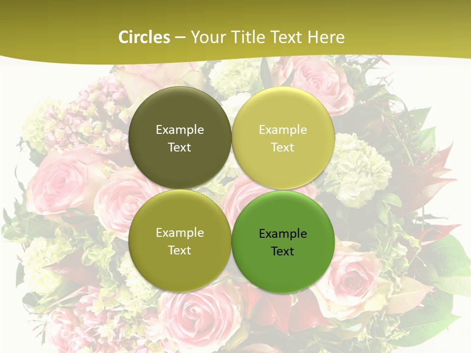 Roses Thank Arrangement PowerPoint Template