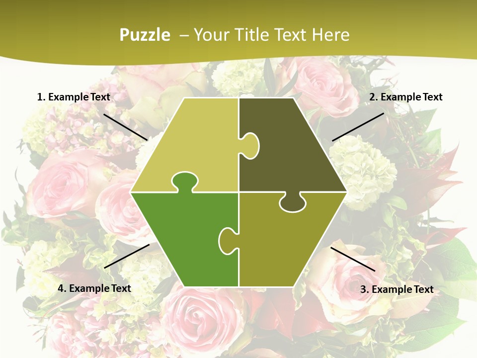 Roses Thank Arrangement PowerPoint Template