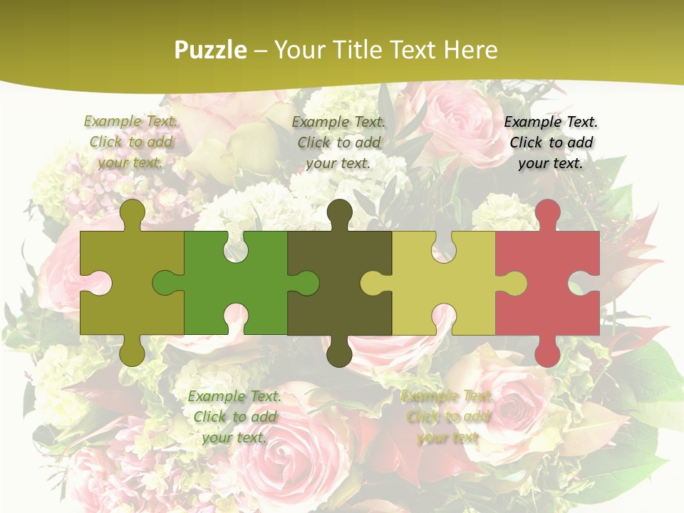 Roses Thank Arrangement PowerPoint Template