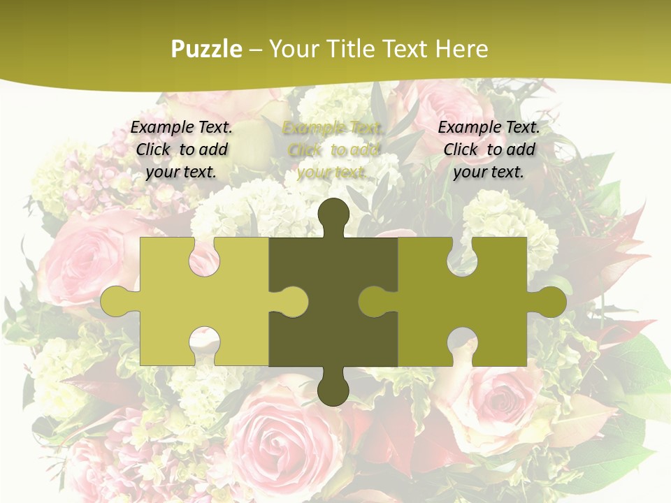 Roses Thank Arrangement PowerPoint Template