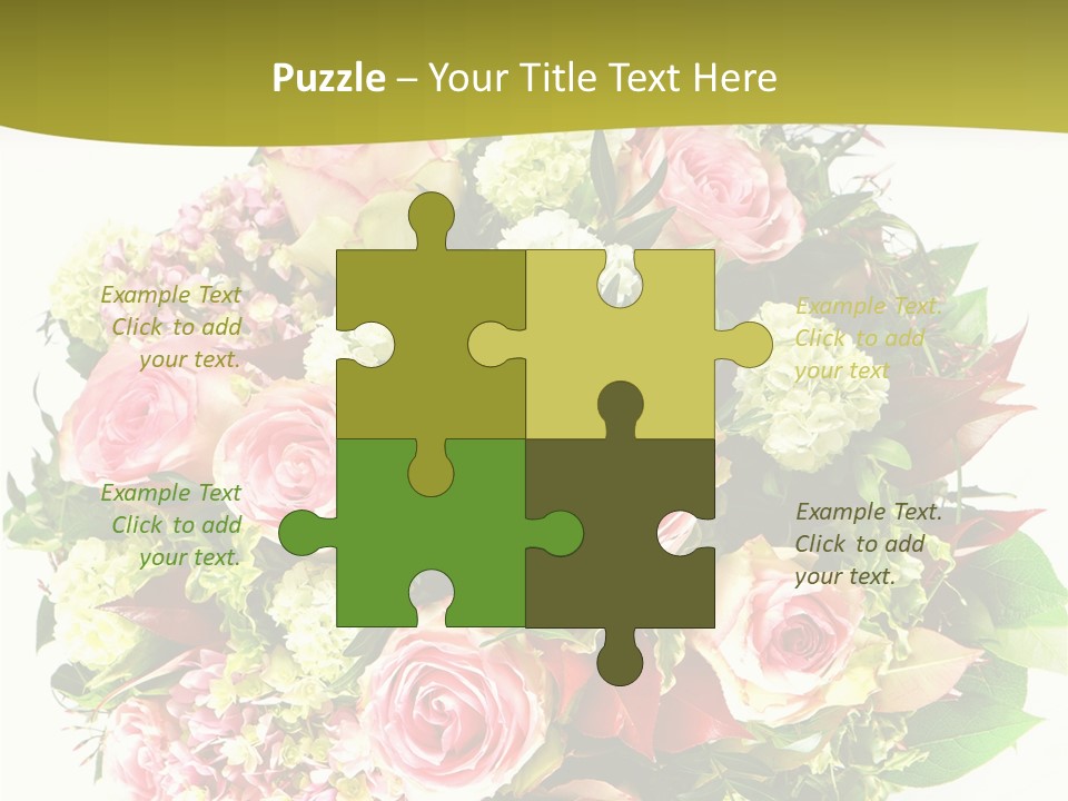 Roses Thank Arrangement PowerPoint Template