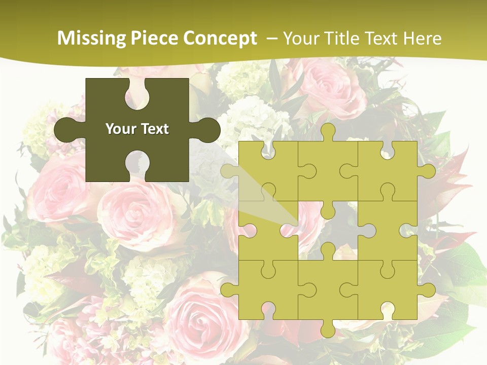 Roses Thank Arrangement PowerPoint Template