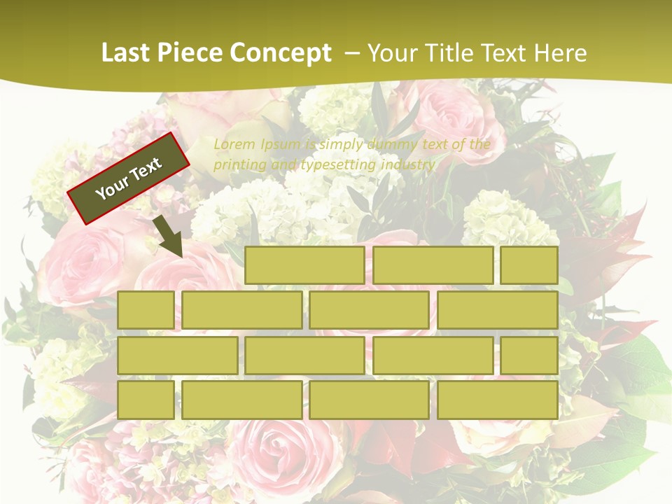 Roses Thank Arrangement PowerPoint Template
