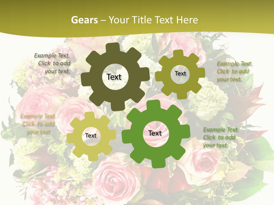Roses Thank Arrangement PowerPoint Template