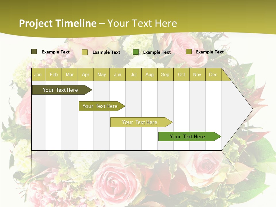 Roses Thank Arrangement PowerPoint Template