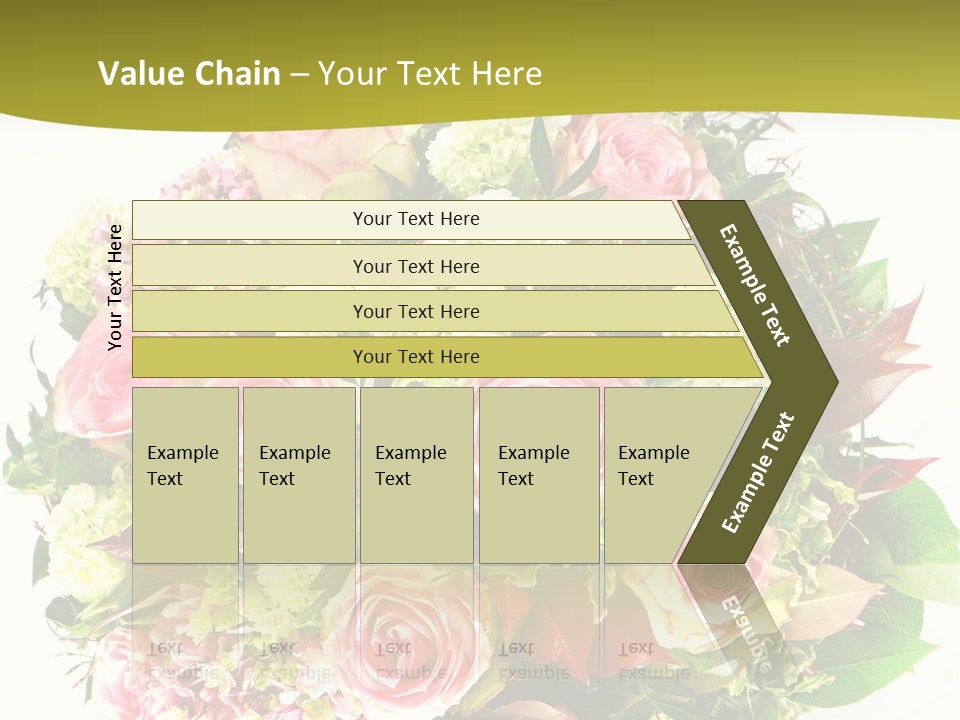 Roses Thank Arrangement PowerPoint Template