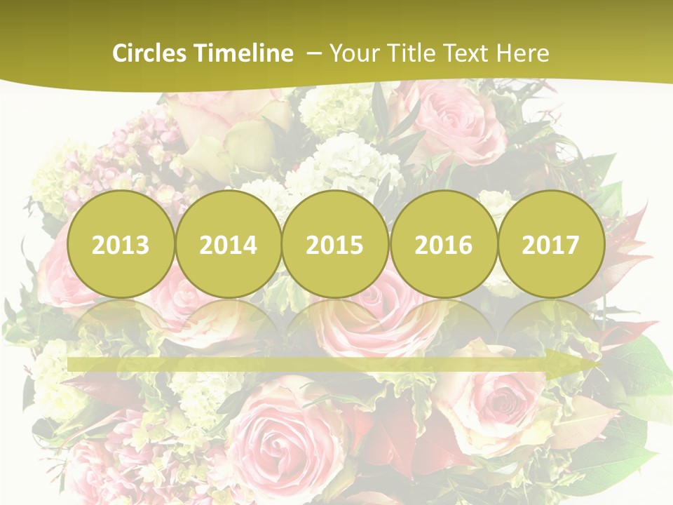 Roses Thank Arrangement PowerPoint Template
