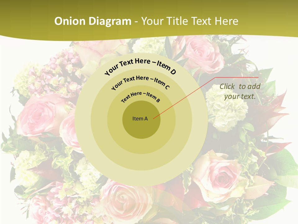 Roses Thank Arrangement PowerPoint Template
