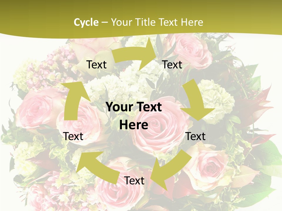 Roses Thank Arrangement PowerPoint Template