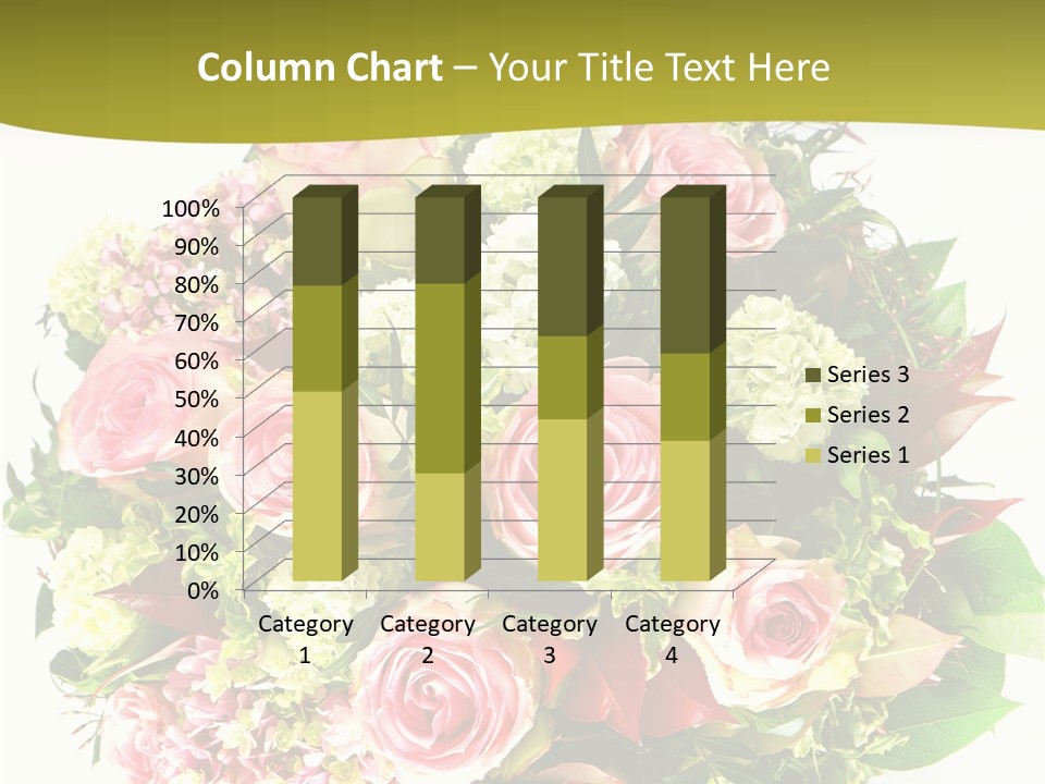 Roses Thank Arrangement PowerPoint Template
