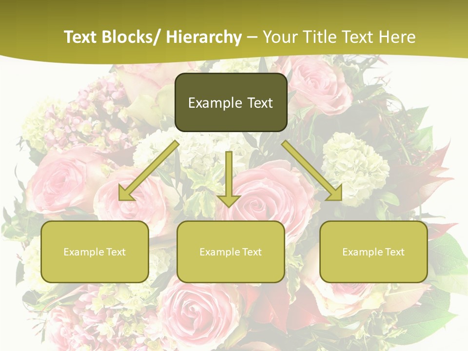 Roses Thank Arrangement PowerPoint Template