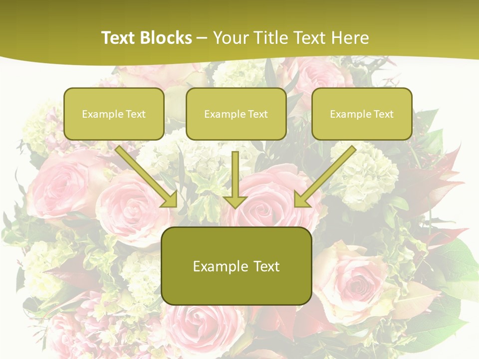 Roses Thank Arrangement PowerPoint Template
