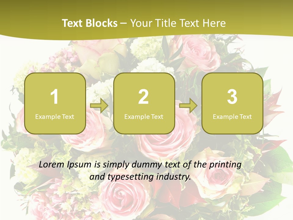 Roses Thank Arrangement PowerPoint Template
